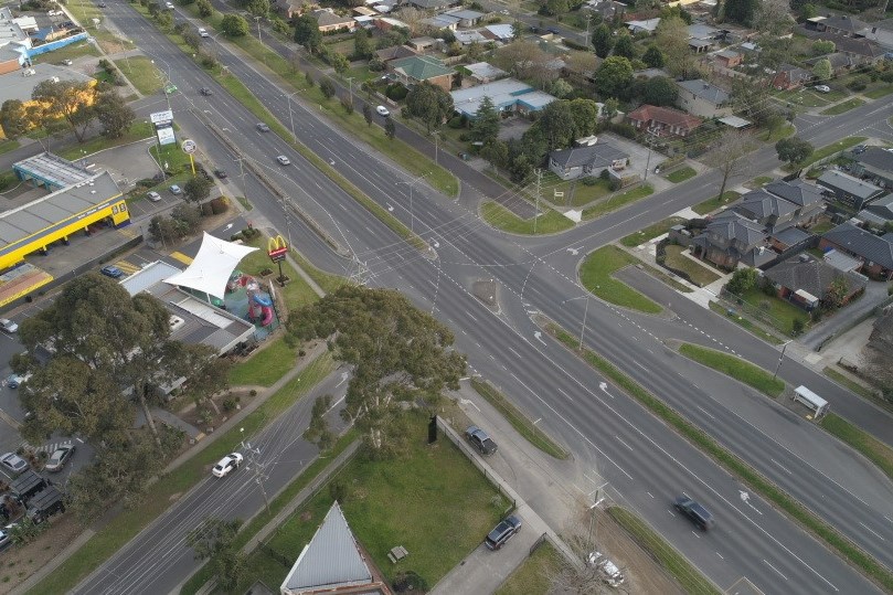 A new intersection for Burwood Highway and McMahons Road Knox